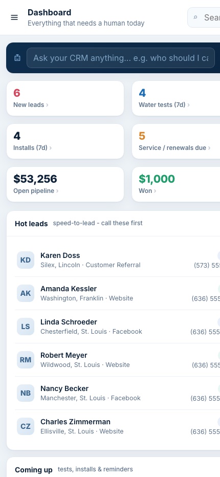 Jones CRM on mobile